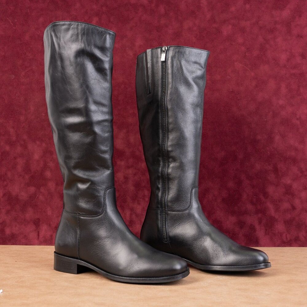 La Canadienne Women Sasha Leather Waterproof Equestrian Riding Knee Boots sz 8